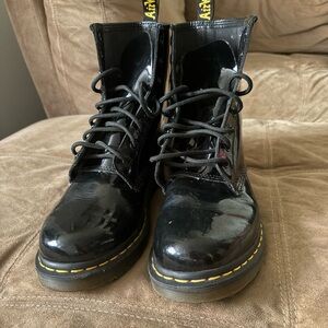 Black Dr. Martens Patent Leather Boots